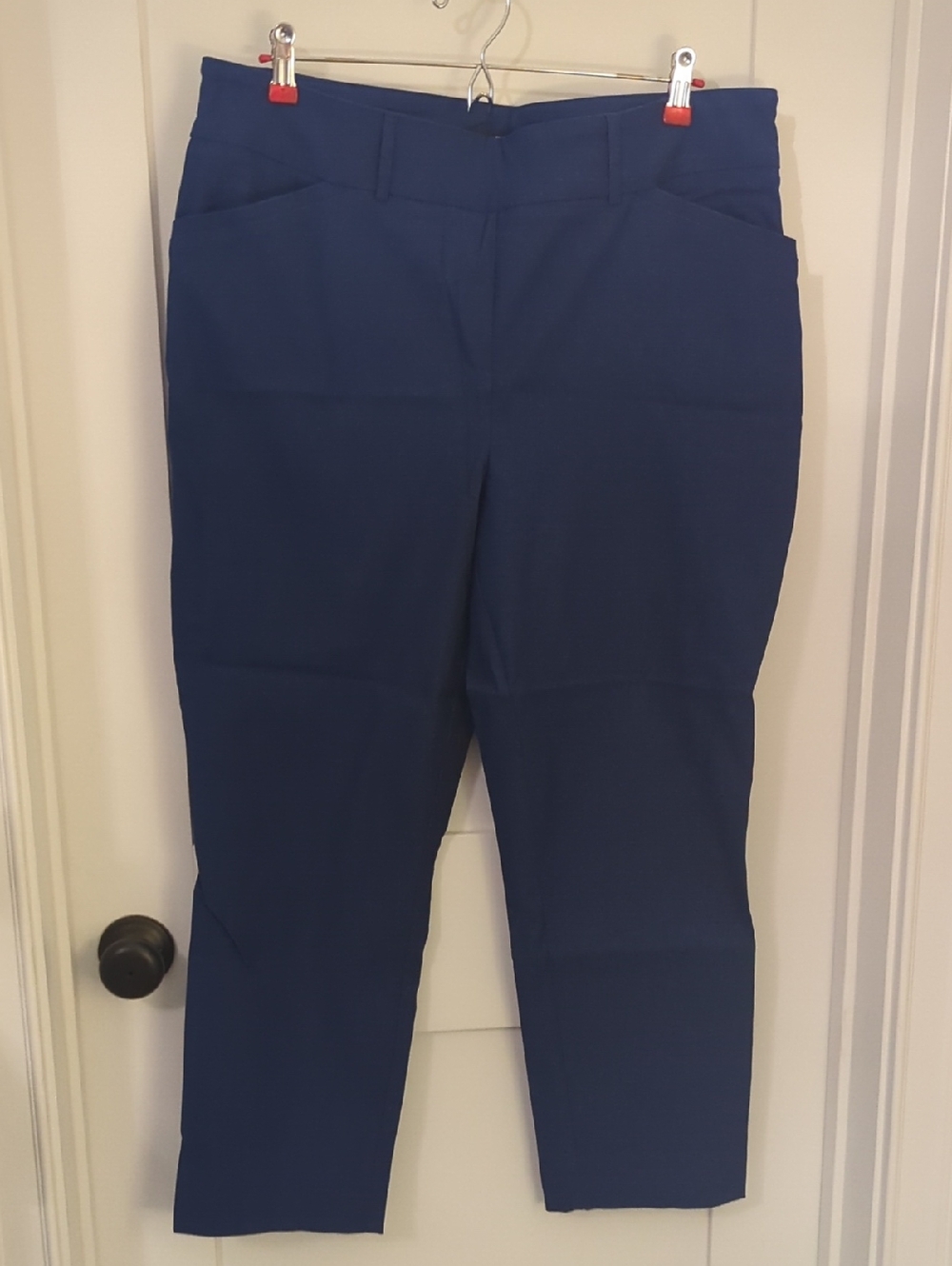 Hilary Radley Royal Blue Cropped Ankle Pants